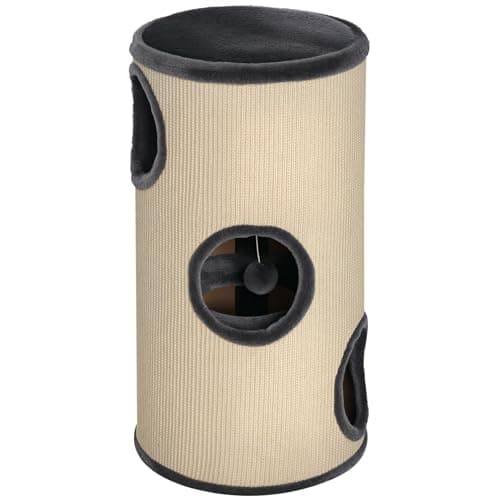 Image of Pawhut 70cm Height Cat Post Tree Scratching Barrel Sisal Activity Center Condo Kitten Bed Scratcher Climbing Climber Play House