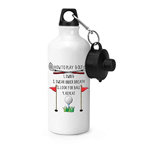 Image of Gift Base How To Play Golf Sports Bottle Water Gym 600ml White