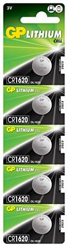 Image of GP Battery CR1620 3 V 78 mAh Lithium Button Cell Battery (Pack of 5)