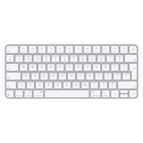 Image of Apple Magic Keyboard: Bluetooth, rechargeable. Works with Mac, iPad or iPhone; British English, silver