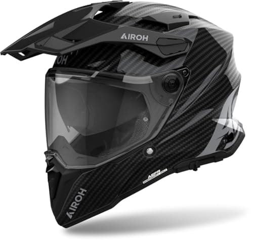 Image of Airoh Commander 2 Carbon Adventure Motorcycle Helmet Gloss Carbon Black (XL)