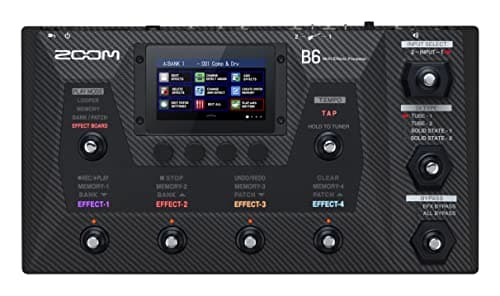 Image of Zoom B6 Bass Multi-Effects Processor with 4 DI Boxes, A/B Switcher, Touchscreen Interface, 100+ Built in Effects, Amp Modeling, IR’s, Looper, & Audio Interface for Direct Recording to Computer