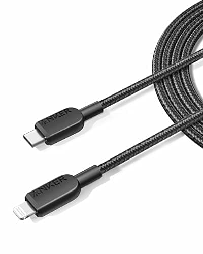 Image of Anker USB C to Lightning Cable, 310 USB-C to Lightning Braided Cable(6ft, Black), MFi Certified, Fast Charging Cable for iPhone 14 Plus 14 14 Pro Max 13 13 Pro iPhone 12 (Charger Not Included)