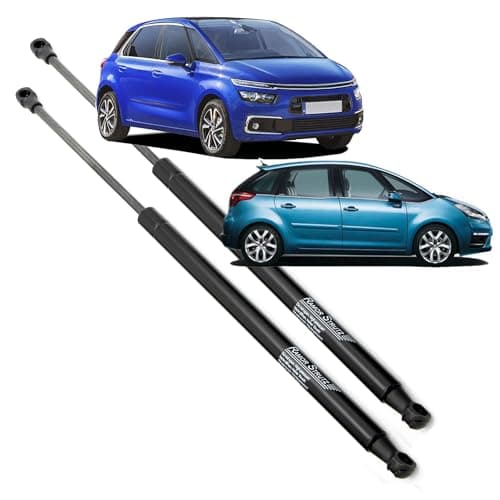 Image of Ramor Strutz 2x Tailgate Gas Struts Compatible with a Citroen C4 Picasso + Space Tourer + Van 2012-2022. Tailgate Gas Springs Replacement for 9819665980 and others.
