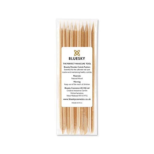 Image of Bluesky Wooden Cuticle Pushers, Orange Wood Sticks, Double End Wooden Cuticle Pusher, Nail Art, Manicure Pedicure Tools, 11.5cm/4.5 inches (10 Pieces)