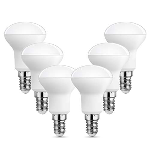 Image of Spotlight Bulbs R50 E14 LED Cool White 6000K, 120° Beam Angle, 5W Replace E14 Reflector Bulbs 40W 50W, 500LM, R50 SES Small Edison Screw LED Light Bulbs, Non-dimmable, Pack of 6