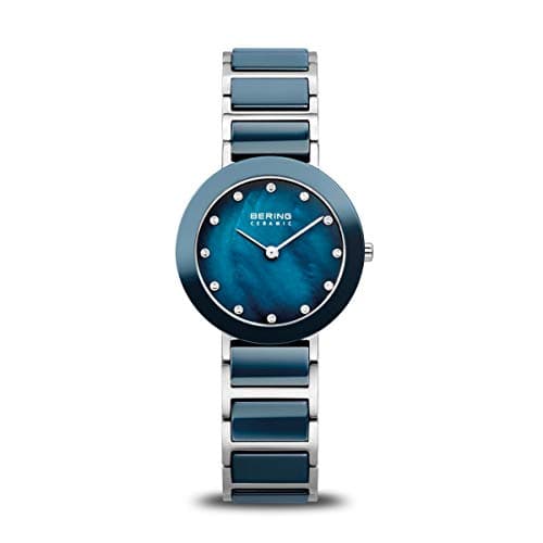 Image of BERING Women Analog Quartz ceramic collection Watch with stainless steel/Ceramic Strap and Sapphire Crystal 11429-787