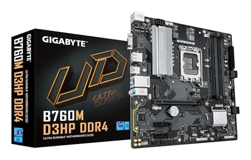 Image of GIGABYTE B760M D3HP DDR4 Motherboard - Supports Intel Core 14th Gen CPUs, 4+1+1 Phases Digital VRM, up to 5333MHz DDR4 (OC), 2xPCIe 4.0 M.2, GbE LAN, USB 3.2 Gen1