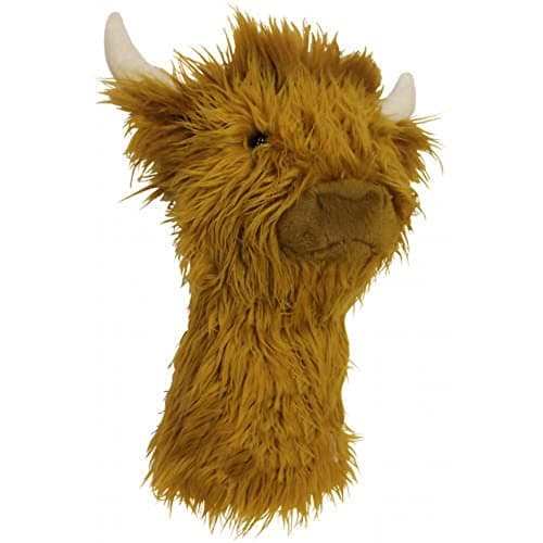 Image of Daphne's Headcovers - Highland Cow Animal Character Headcovers for Golf Clubs, Brown