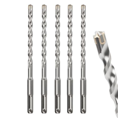 Image of MOXPIFY 8mm Masonry Drill Bit 160mm Long, Hammer SDS Drill Bit for Reinforced Concrete, Brick Walls, SDS Plus Shank (8mm x 160mm x 5)