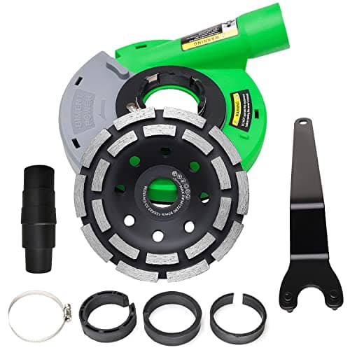 Image of Diment Power Universal Surface Grinding Dust Shroud for Angle Grinder 125mm + Diamond Grinding Cup Wheel 125mm