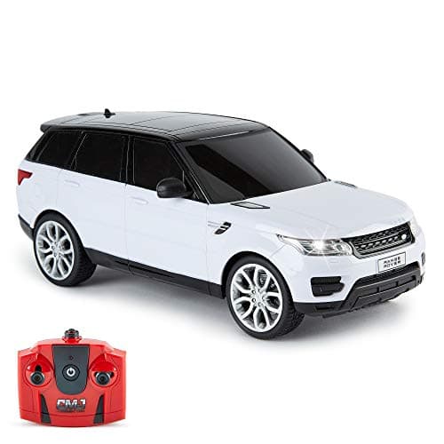 Image of CMJ RC Cars™ Range Rover Sport Officially Licensed Remote Control Car 1:18 Scale Working Lights 2.4Ghz White
