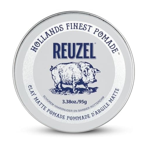 Image of Reuzel Matte Clay Pomade, No Shine Pomade With A Medium Hold For A Natural Style And Finish 95g