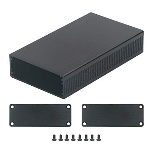 Image of Unxuey 1pcs Black Drawing Aluminum Enclosure Power Amplifier Box for DIY Instrument Case 110x64.2x23.5mm (LxWxH)