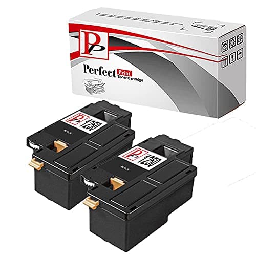 Image of 2 Compatible Black Toner Cartridges for Dell Printer 1250c 1350cnw 1355cn 1355cnw C1760 C1760nw C1765 C1765nfw