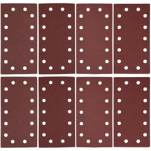 Image of SG Store 40Pcs Sanding Sheets Set 115 x 230 mm Sander Pads Hook and Loop 1/2 Sanding Sheets for Orbital Sanders, Mixed Grit 60/80/120/240