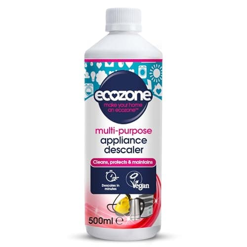 Image of EcoZone Multi-Purpose Appliance Descaler, Internal Cleaner for Kettles, Irons, Washing Machines, Coffee Makers, Dishwashers, Fixtures & Surfaces, Natural Vegan & Non Toxic Eco-Friendly Liquid (500ml)