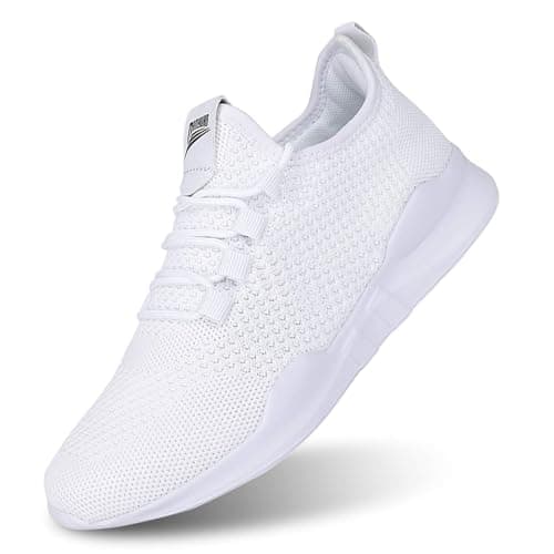 Image of Mens Trainers Trail Running Walking Casual Gym Sport Tennis Barefoot Shoes Non Slip Work Hypersoft Sneakers White 8