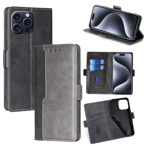 Image of Jiajihua Phone Cover Compatible with Xiaomi Mi MiX 2S Case Flip Stand Card Slot Magnetic clasp Black