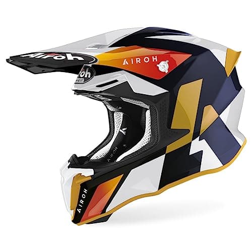 Image of Airoh Motorcycle Helmet Twist 2.0 Lift White/Blue Gloss Xl