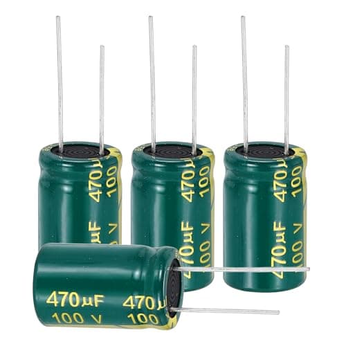 Image of sourcing map 24Pcs Electrolytic Capacitor High Frequency 470UF 100V with Aluminum Radial Leads 16 x 25mm High Ripple Current Low Impedance