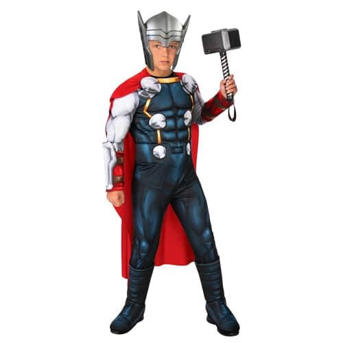 Image of Rubies 301738XXS Thor Deluxe Kids Fancy Dress, Boys, Multicolour, 3-4 Years Halloween