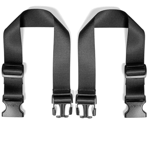 Image of 2 Pcs Luggage Straps, Luggage Suitcase Straps, 3.8cm Wide, 50-90cm Adjustable Nylon, Multifunctional And Reusable, For Traveling, Camping, Caravanning (Black)