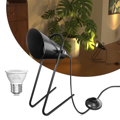 Image of Lustaled Uplighters Indoor, Up Lighter for Plant, Plug in Floor Light, Uplighting Table Spotlights, Accent Picture Lights, Wall Wash Lamp, Uplight with 6W E27 LED Spot Light Bulb, Warm White 3000K