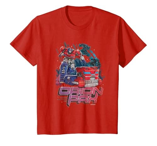 Image of Transformers ONE Orion Pax Retro T-Shirt, Youth, Red, Small