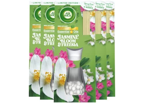 Image of Air Wick - Jasmine Bloom & Freesia, Air Freshener Reed Diffuser 33ml, Pack of 5