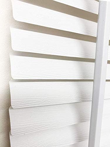 Image of Ruby Deals PVC Venetian Blind Blinds Window 25mm Thin Slats Kitchen Window Blinds Treatments Easy Fit Curtains Trimmable Fittings Home Office(White Embossed 180W x 150H cm)