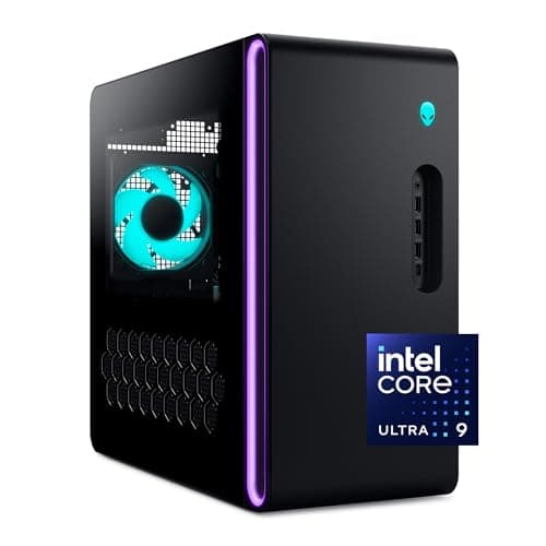 Image of Alienware Aurora Gaming Desktop ACT1250 - Intel Core Ultra 9 285 Processor, Liquid Cooled, NVIDIA GeForce RTX 5080, 32GB DDR5 RAM, 1TB SSD, 1000W Platinum Rated PSU, Win 11 Home - Clear Panel