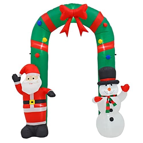 Image of Mr Crimbo 8ft x 6.5ft Inflatable Santa Snowman Arch