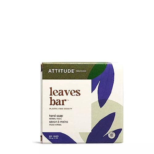Image of ATTITUDE Soap Bar, Natural Origin, Nourishing Cleanser for Hands and Body, Repairs and Soothes Dry Skin, Avocado Oil & Shea Butter, EWG Verified & Vegan, Herbal Musk, 113 g