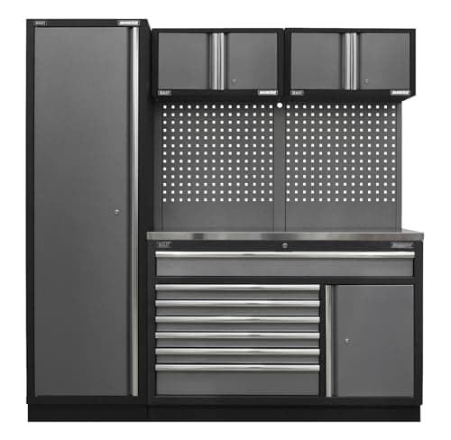 Image of Superline Pro 1.96m Storage System - Stainless Steel Worktop