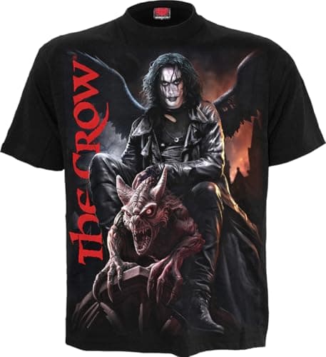 Image of Spiral The Crow - Gargoyle - Front Print T-Shirt Black - 3XL