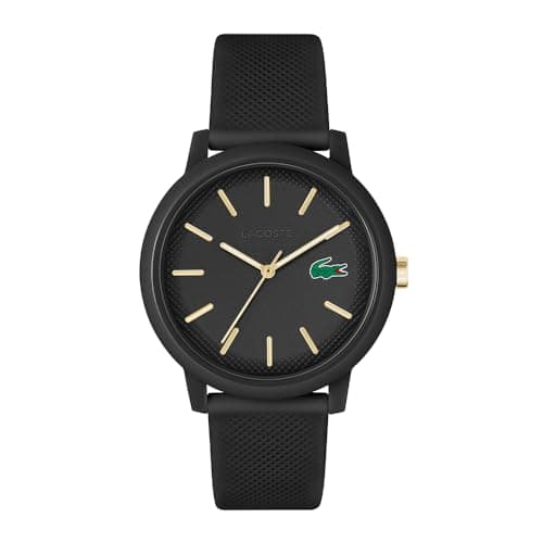 Image of Lacoste Analogue Quartz Watch for Men LACOSTE.12.12 Collection with Black Silicone Bracelet - 2011233
