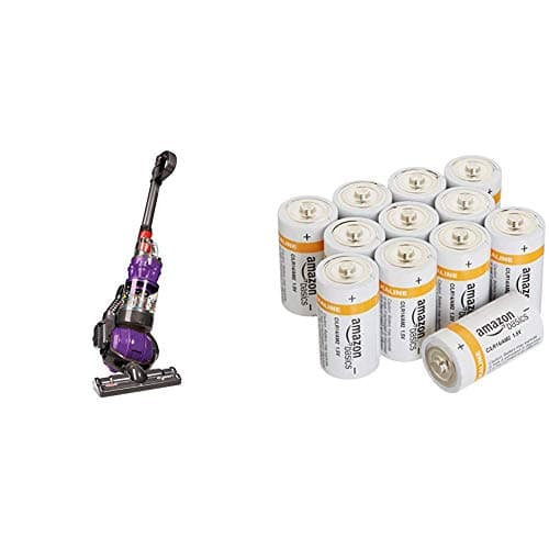 Image of CASDON Replica Dyson Ball Vacuum Toy & Amazon Basics C Cell Alkaline Batteries [Pack of 12]