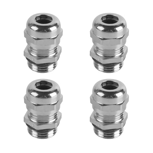 Image of Tiardey 4Pcs M16 Cable Gland PG9 Metal Waterproof Adjustable Cable Connectors for 4-8mm Diameter Cables Durable Brass Wire Glands