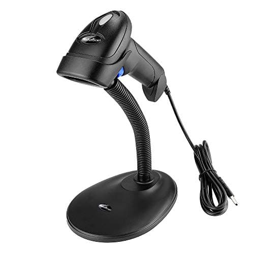 Image of NetumScan Handheld USB 1D Barcode Scanner with Stand, Wired CCD Bar Code Reader for POS System Sensing, Store, Supermarket, Warehouse
