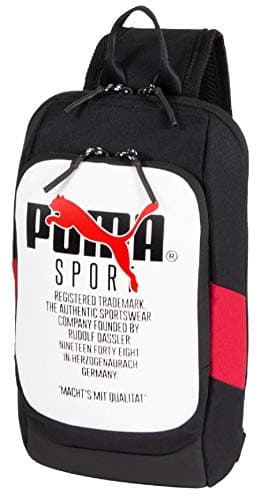 Image of PUMA Forecast Multitude Backpack Sling Shoulder Bag (Black/White/Red)