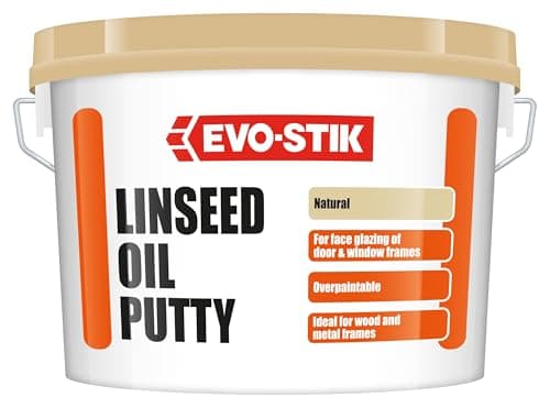 Image of EVO-STIK Linseed Oil Putty Natural Tub - 2kg - for Face Glazing of Wood and Metal Frames