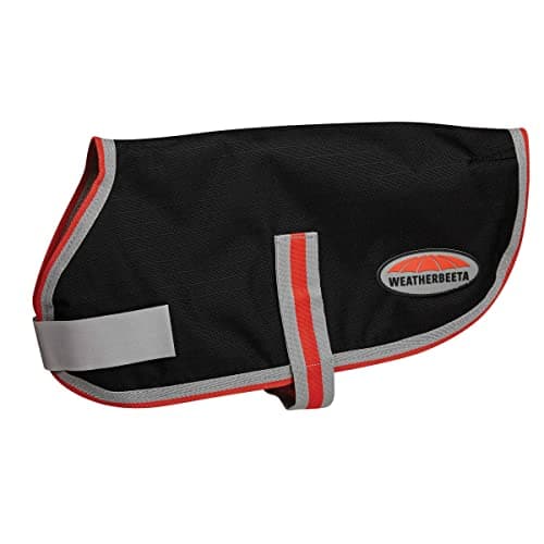 Image of WeatherBeeta ComFiTec 1200D Therapy-Tec Dog Coat, Black/Silver/Red, 35cm