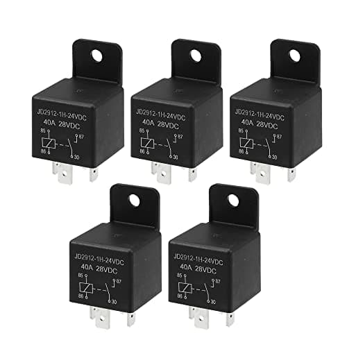 Image of X AUTOHAUX 5 Pcs Car Relay 4 Pin 24V 40Amp Model JD2912 40A 28VDC