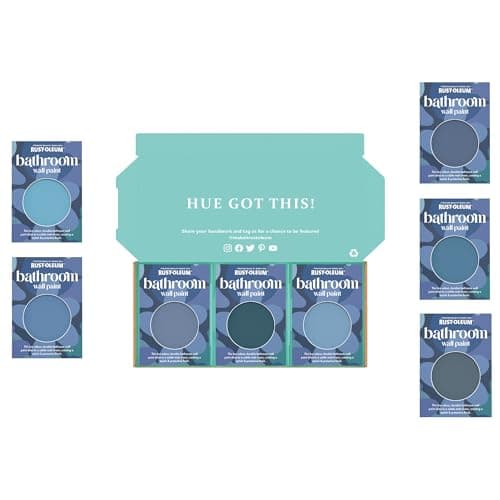 Image of Rust-Oleum Bathroom Wall Paint in Matt Finish - Deep Blue Tester Box