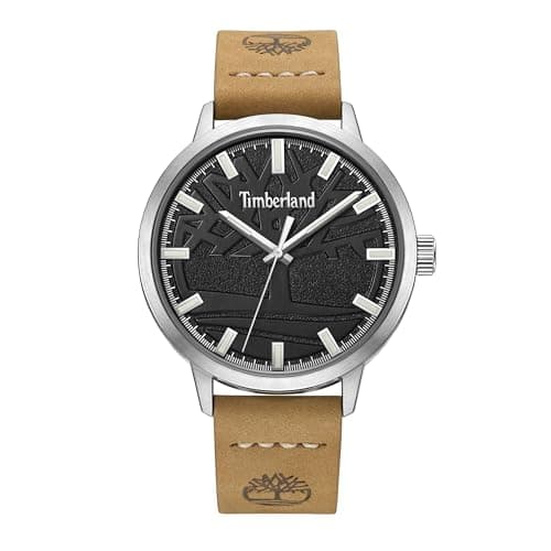 Image of Timberland Goffstown Analogue Tan Leather Strap 3ATM Watch