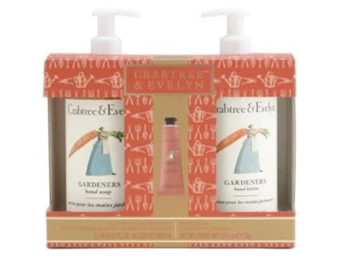 Image of CRABTREE & EVELYN Gardeners 3-Piece Hand Care Gift Set – Hand Wash, Hand Lotion & Hand Cream – Nourishing Botanical Skincare – Boxed Gift Set for Home or Gifting