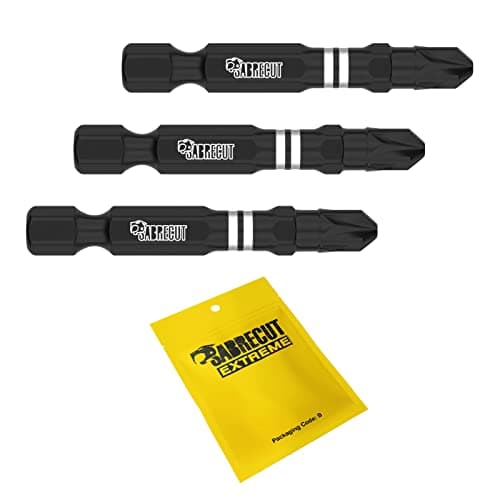 Image of 3 x SabreCut SCPZ350_3 50mm PZ3 Impact Screwdriver Driver Bits Set Single Ended Pozidriv POZI No.3 Heavy Duty