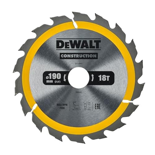 Image of Dewalt Circular Saw Blade – Pack of 1, Silver, Yellow, Black, DT1943 QZ