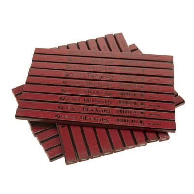 Image of 24 Blackedge Carpenters Pencils 218 Medium Red